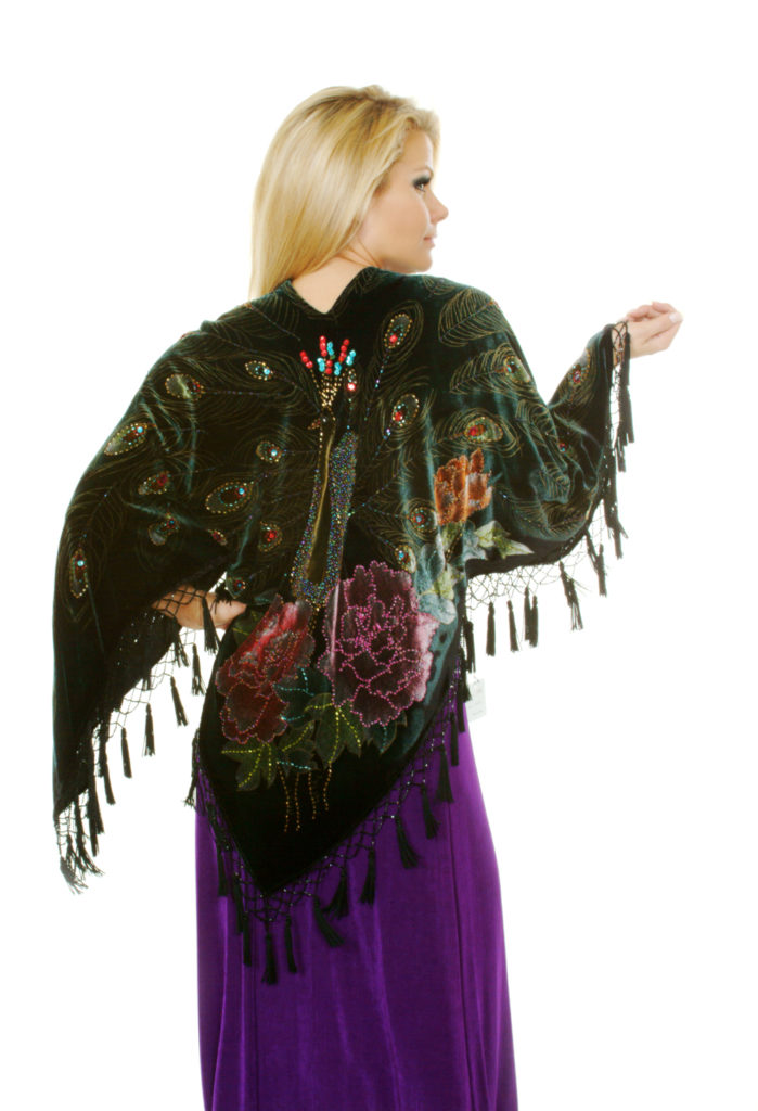 1776 - Open Poncho Peacock - Image 3