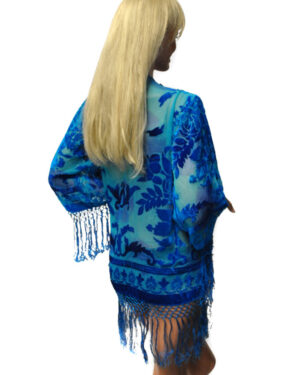 1801 - Short Jacket, Burnout Velvet, Floral Print