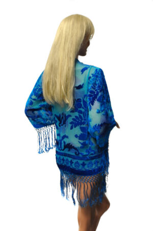 1801 - Short Jacket, Burnout Velvet, Floral Print