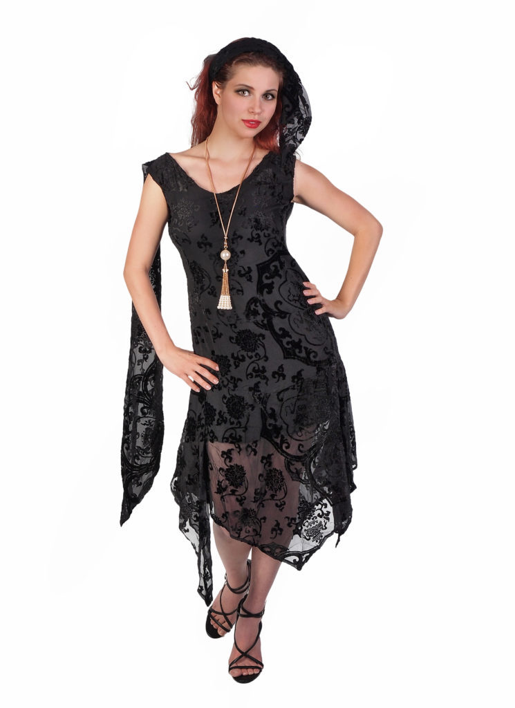 1833 - Burnout Velvet Medallion Design Dress - Image 17