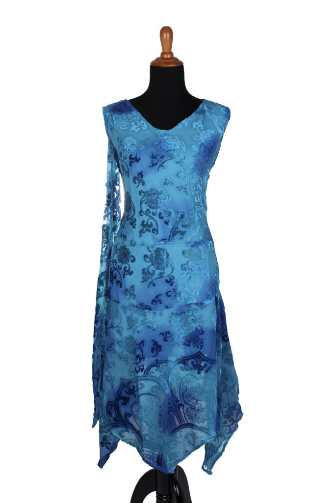 1833 - Burnout Velvet Medallion Design Dress - Image 12