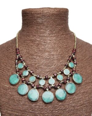 1901 - Tribal Lapis Necklace (Teal, Oval)