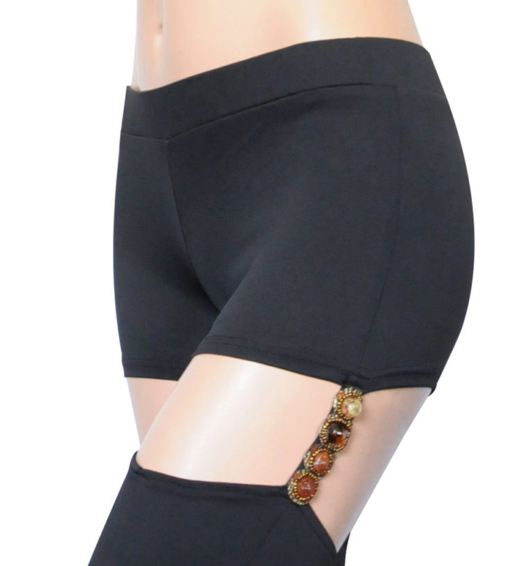 2117 - Rayon Pants with Side Slit and Sequins - Image 4