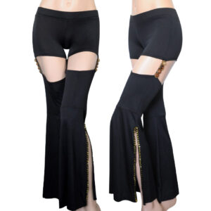 2117 - Rayon Pants with Side Slit and Sequins