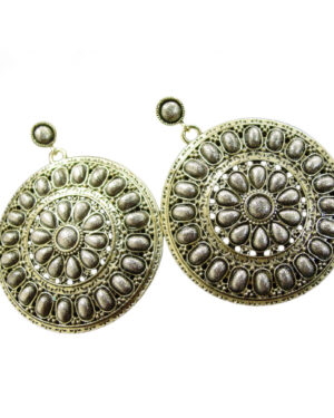 22044 - Large Circular Antique Earring