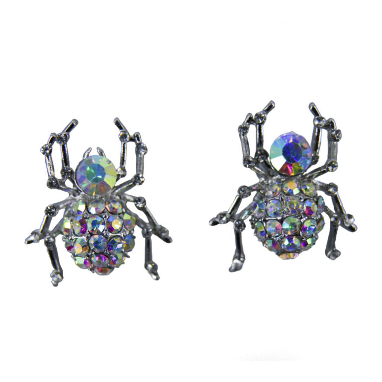 22349 - Rhinestone Spider Stud Earrings - Image 6
