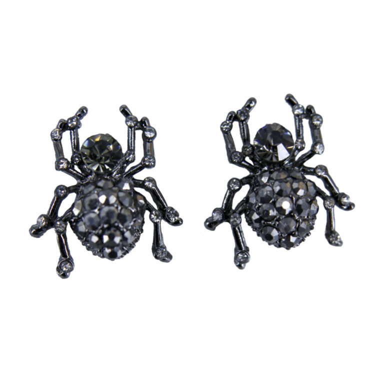 22349 - Rhinestone Spider Stud Earrings - Image 3