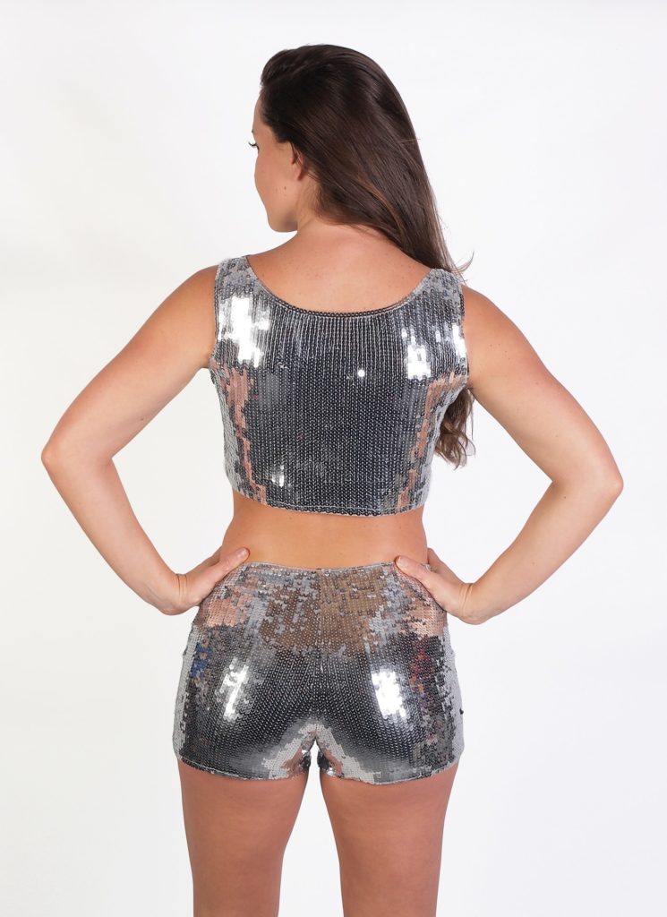 2270 - Sequins Shorts with Zipper - Image 9
