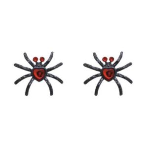 23147 - Spider with Heart Earrings