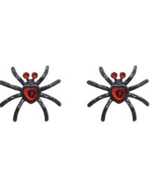 23147 - Spider with Heart Earrings