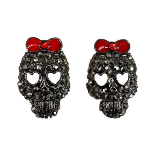 23150 - Skull with Ribbon Earring - Image 2