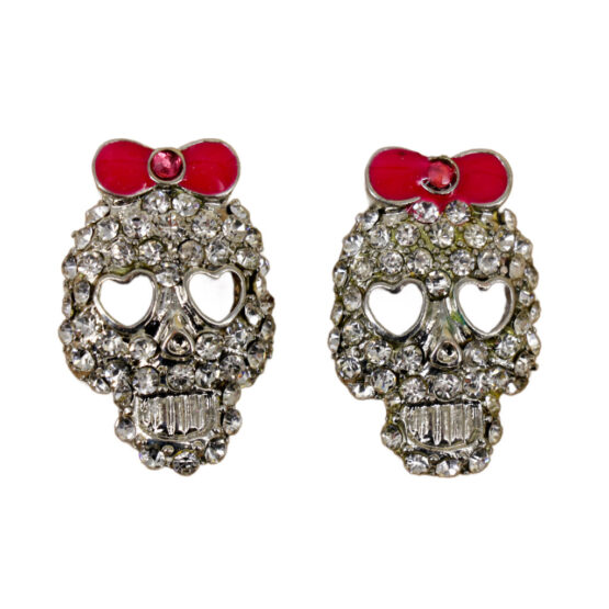 23150 - Skull with Ribbon Earring