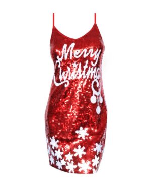 2329 - Sequin Dress, Merry Christmas