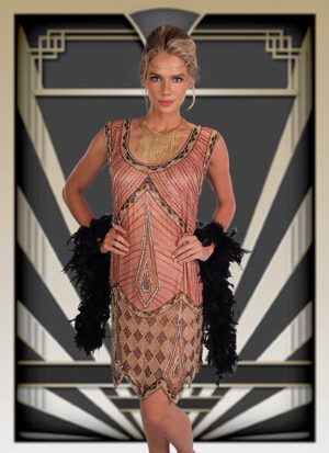 2340 - Flapper Dress - Copper