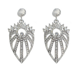 24352 - Pear Shape Rhinestone Earrings