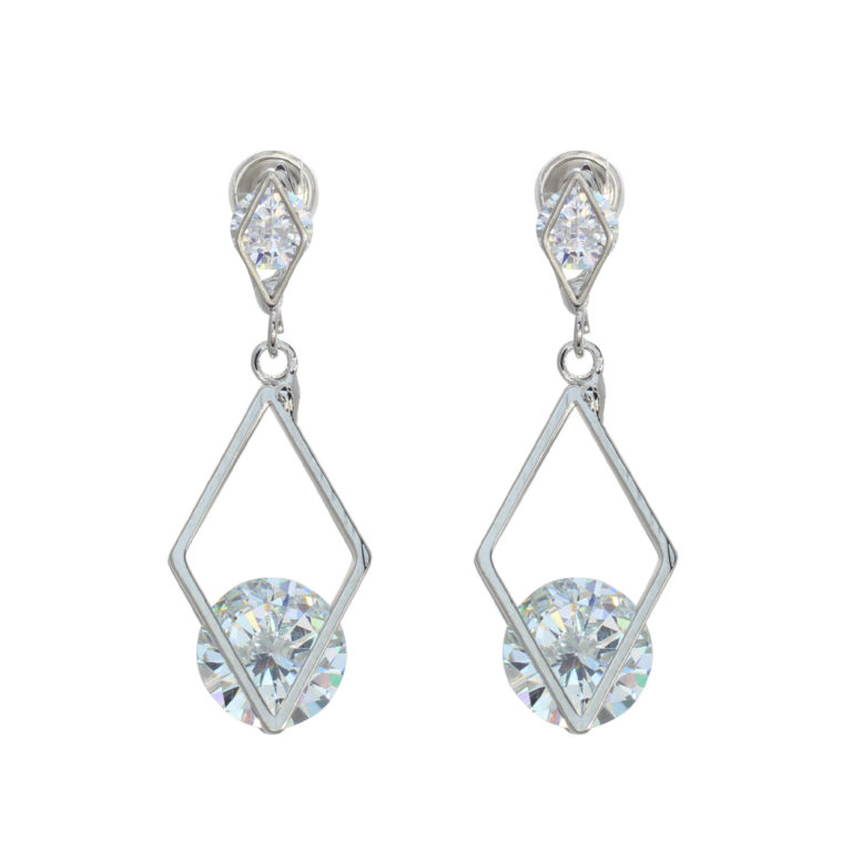 24430 - Rhombus CZ Earring - Image 2