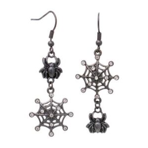 24663 - black Halloween spider web ear
