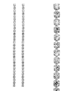 24818 - 1 Line 4 mm Rhinestone Earring, 5"