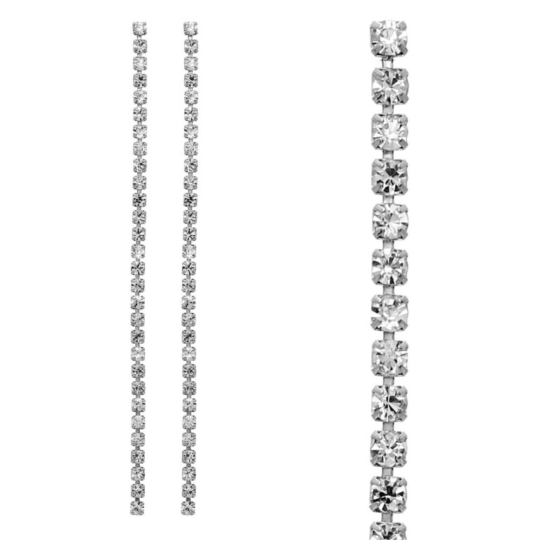24818 - 1 Line 4 mm Rhinestone Earring, 5"