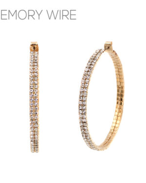 25399 - 50mm 2 line Memory Wire Earrings