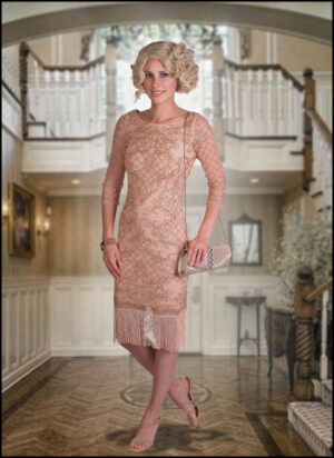 2542 - Art Deco Flapper Dress with Sleeves