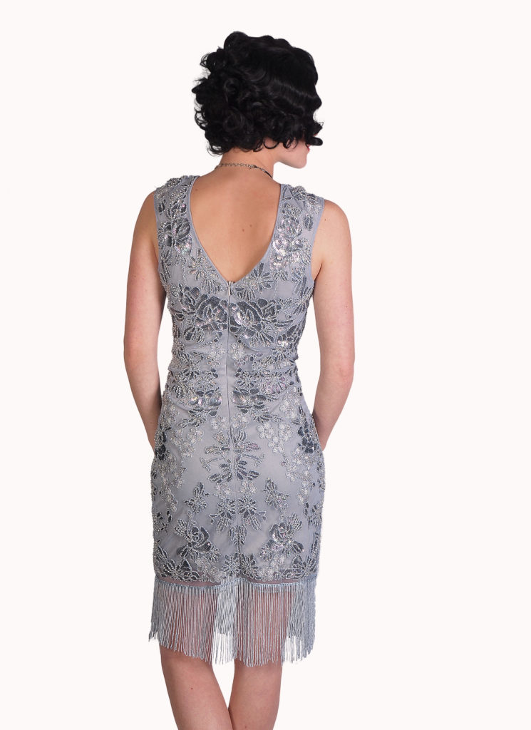 2543 - Vintage flapper dress grey - Image 2