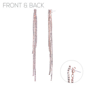 25808 - Dangle Earrings - Rose Gold - 5in