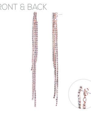 25808 - Dangle Earrings - Rose Gold - 5in