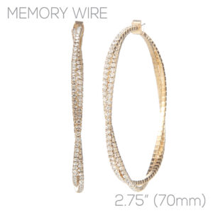 25899 - Twisted Memory Wire Hoops Earrings