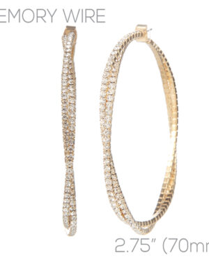 25899 - Twisted Memory Wire Hoops Earrings