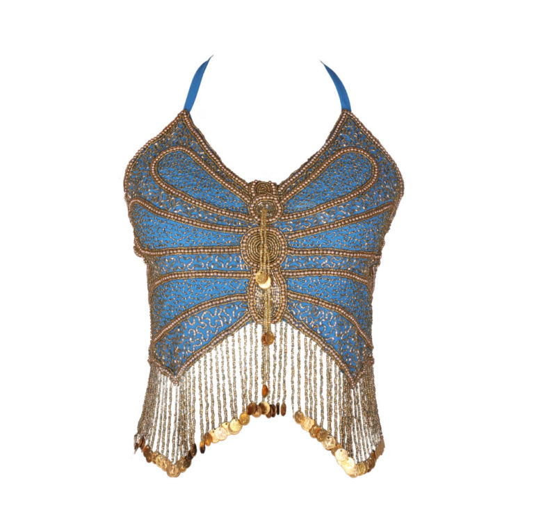 2622 - Beaded Butterfly Top with Coins - Image 5