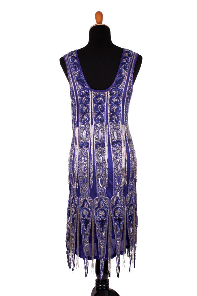 2704 - Beaded Flapper Dress - Royal - Image 2