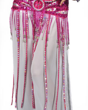 2892B - Sequin Butterfly Belt with Satin Straps