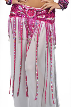 2892B - Sequin Butterfly Belt with Satin Straps