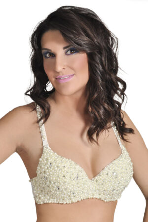 2990 - Pearl Top with Rhinestones