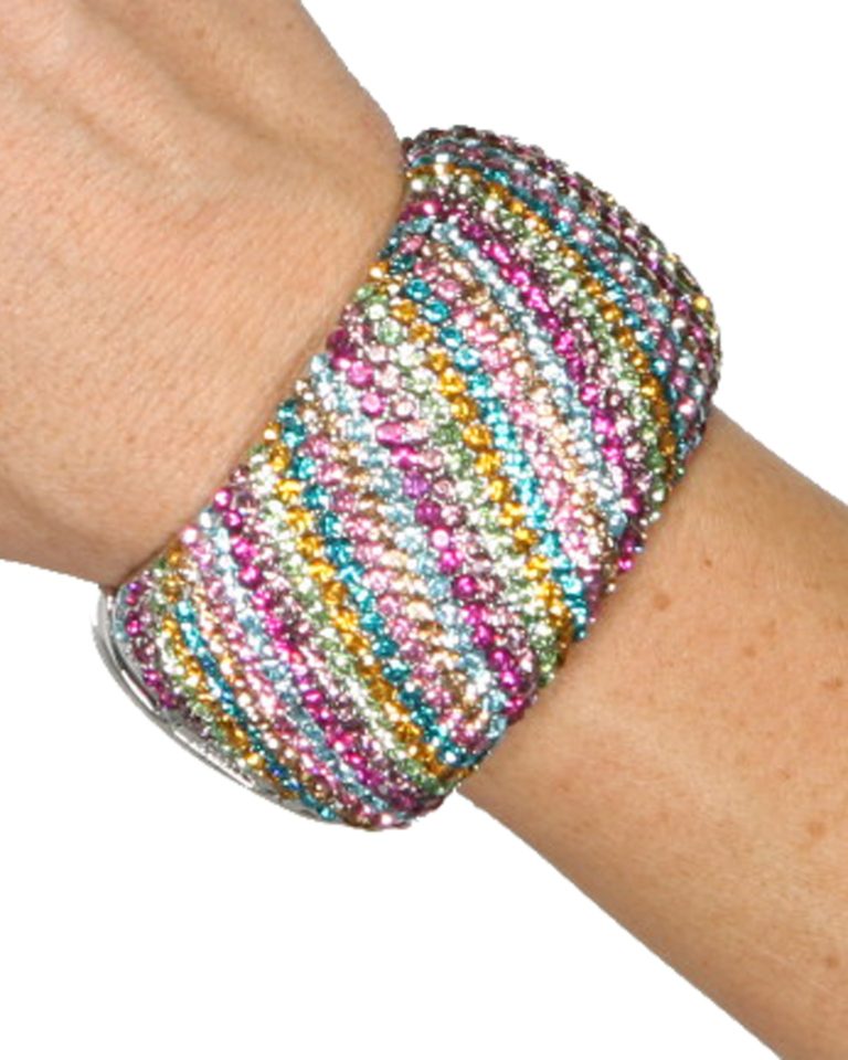 40017 - Hinged Rhinestone Bangle - Image 5