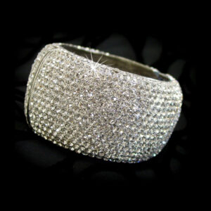 40021 - Hinged Bangle Dbl sided Rhinestone