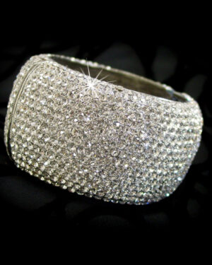40021 - Hinged Bangle Dbl sided Rhinestone