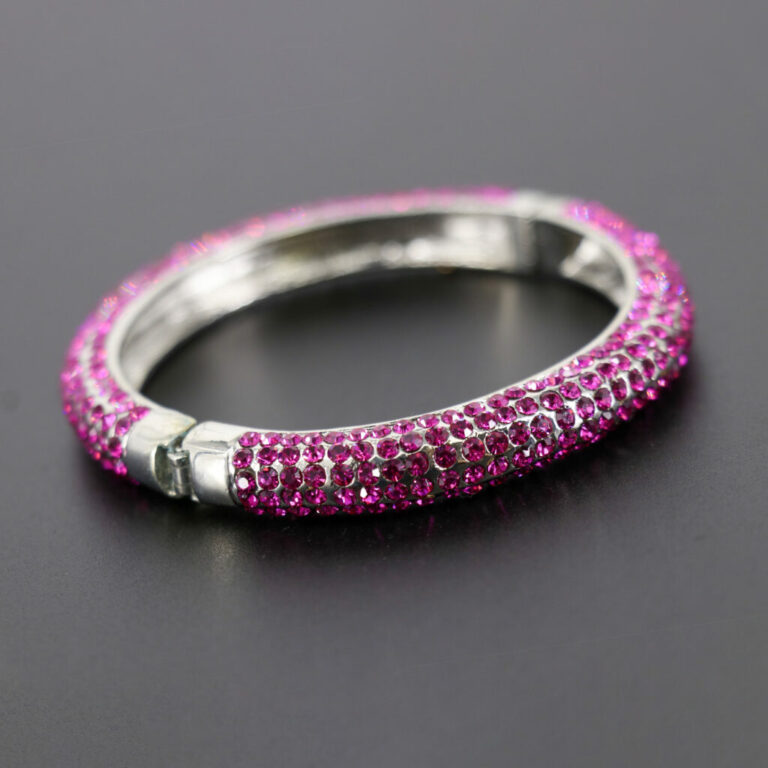40318 - Rhinestone Hinged Bangle - Image 7