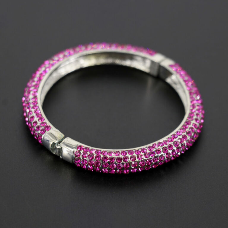 40318 - Rhinestone Hinged Bangle - Image 8