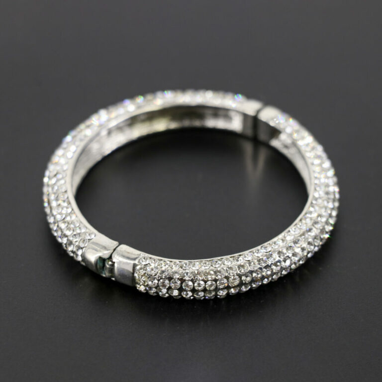 40318 - Rhinestone Hinged Bangle - Image 2