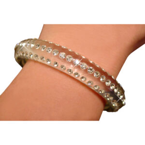 40371 - Acrylic Bangle with Stones - Purple