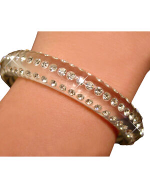 40371 - Acrylic Bangle with Stones - Purple