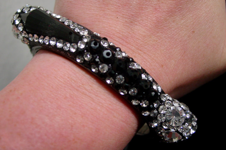 40408 - Multiple Jeweled Rhinestone Bangle - Image 2