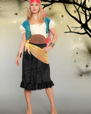 4152 - Gypsy Costume, 2 Pc. Set - Includes Dress & Bandana