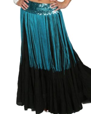 538 - Stretchy Sequin Belt with Fringes