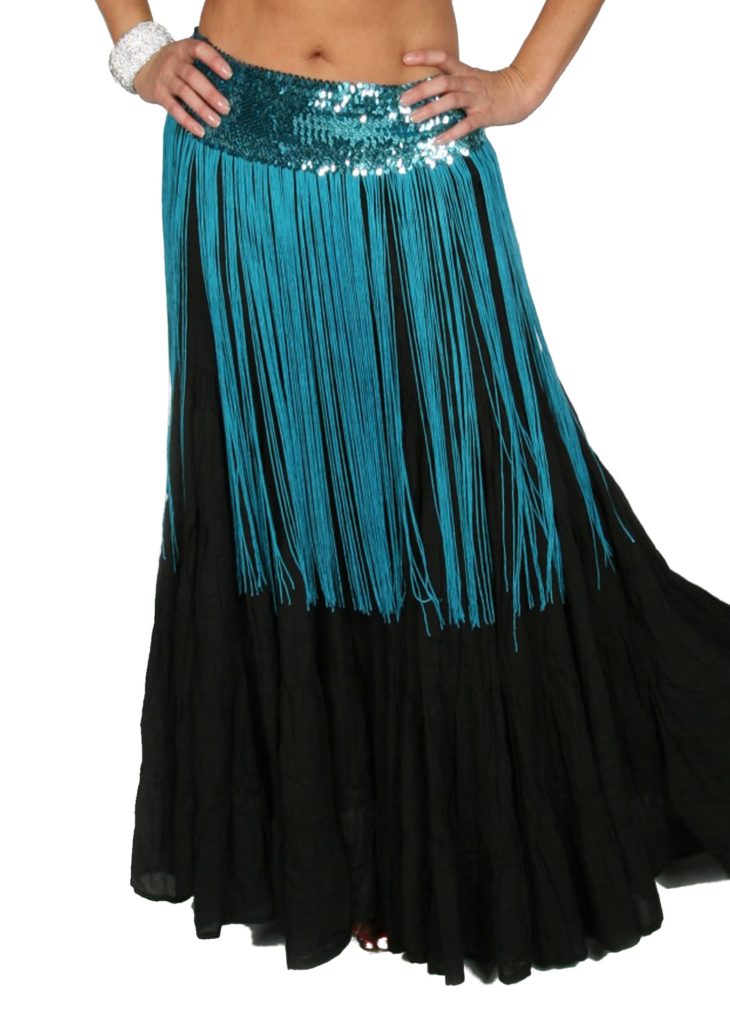 538 - Stretchy Sequin Belt with Fringes