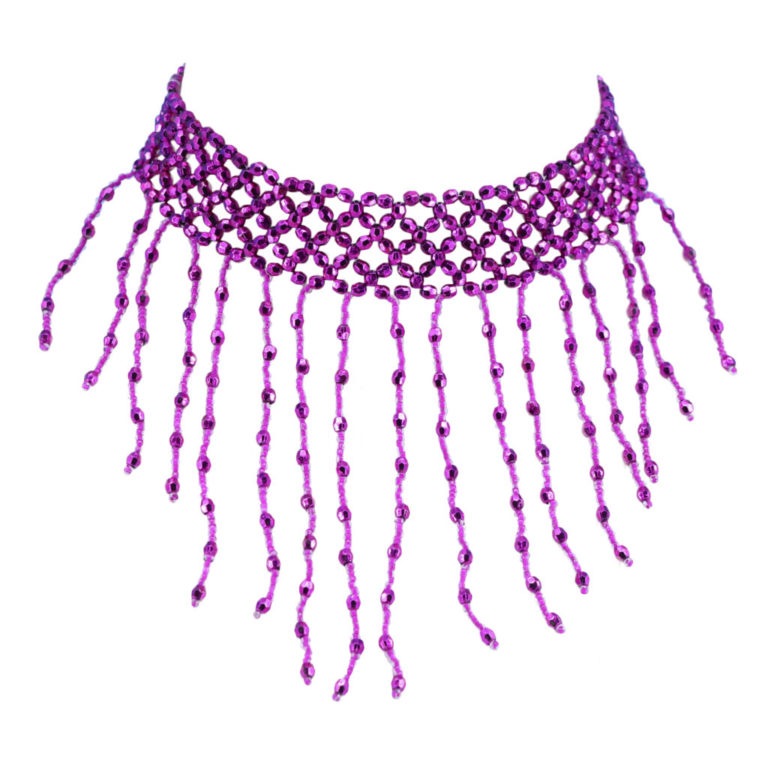 545 - Beaded Choker with Fringes - Image 6