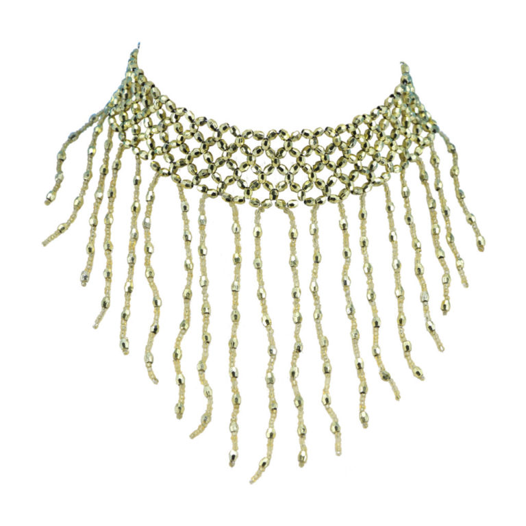 545 - Beaded Choker with Fringes - Image 4