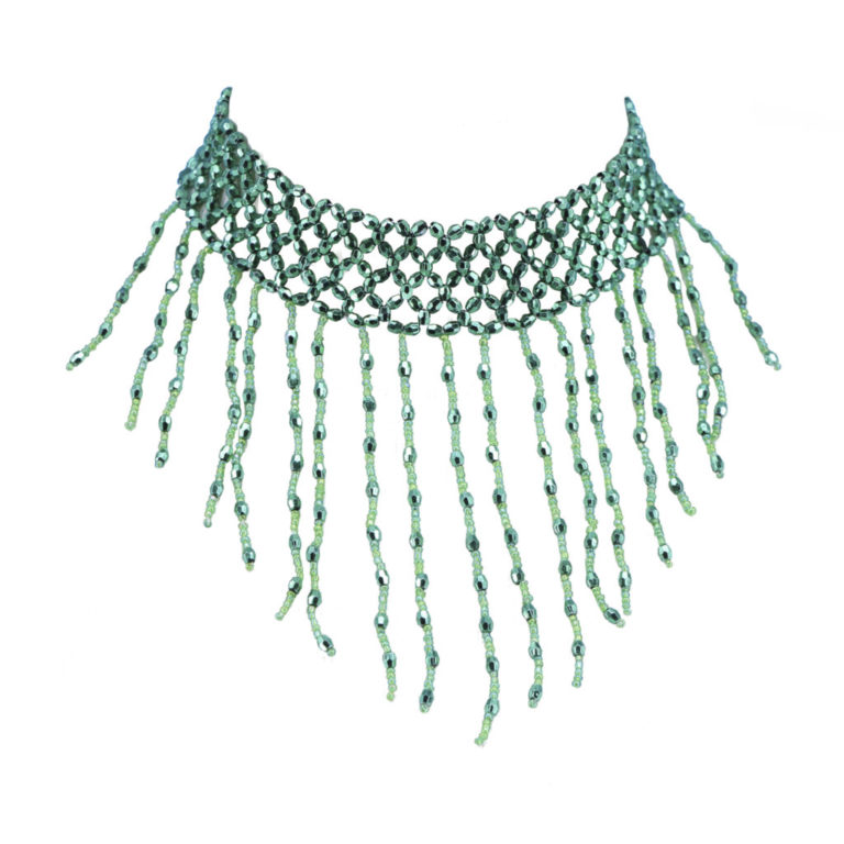 545 - Beaded Choker with Fringes - Image 5